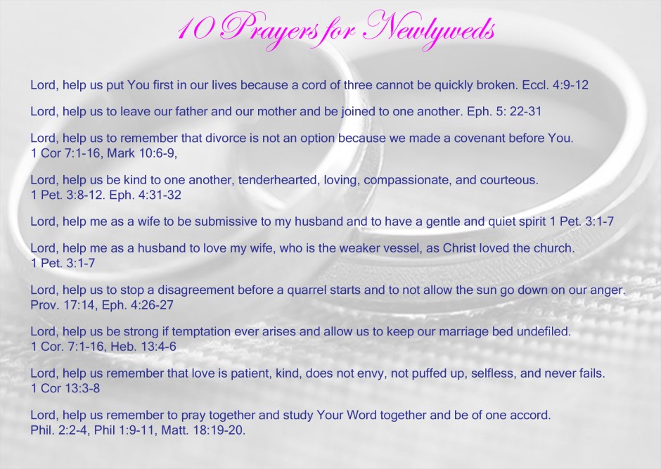 10 Prayers for Newlyweds