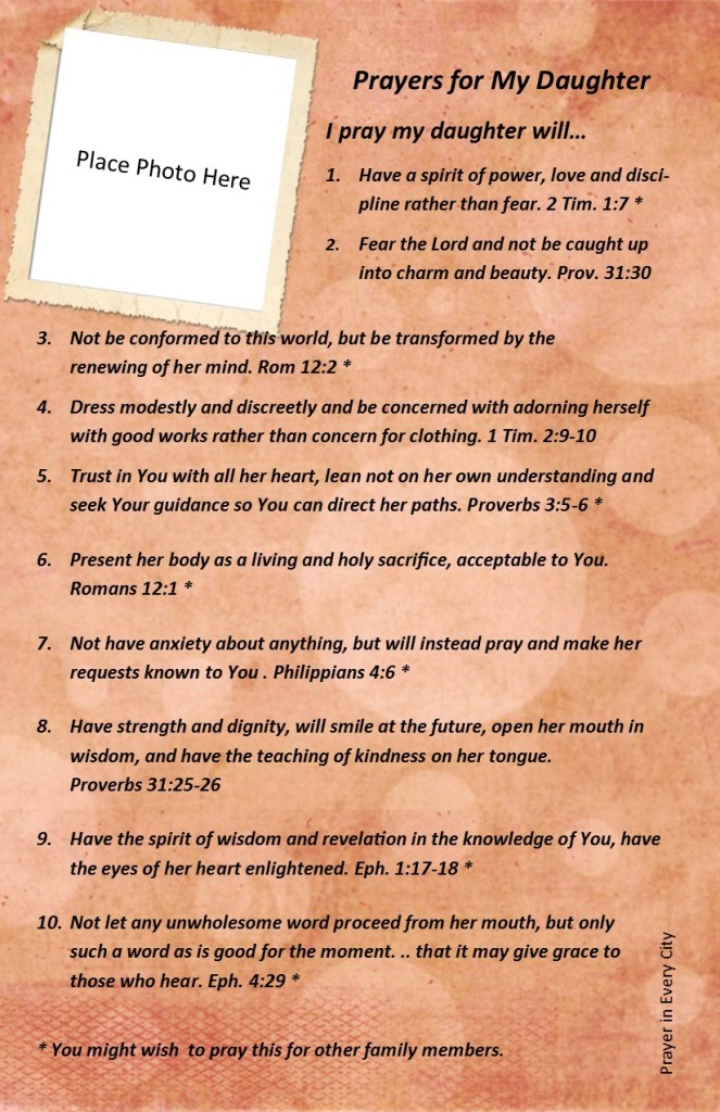 Family Photo Prayer Journal Page