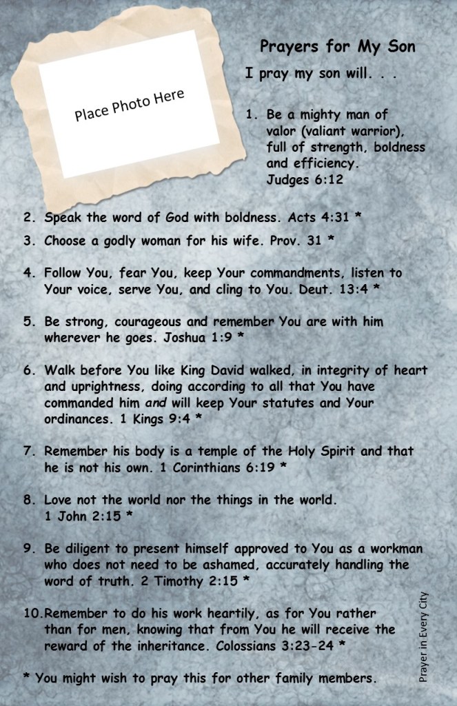 10 Prayers for My Son