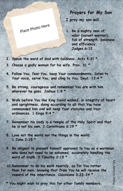 10 Prayers for My Son