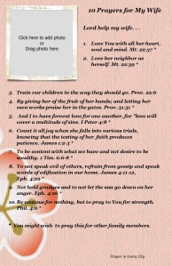 10 Prayers for My Wife