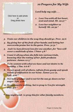 Prayer in Every City 10 Prayers for My Wife