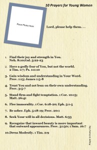 10 Prayers for Young Women