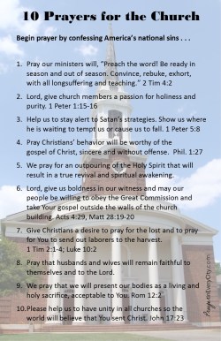 10 Prayers for America's Church