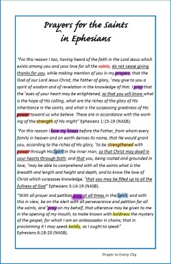 Prayer in Every City Paul's Prayers in Ephesians