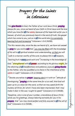 Prayer in Every City Paul's Prayers